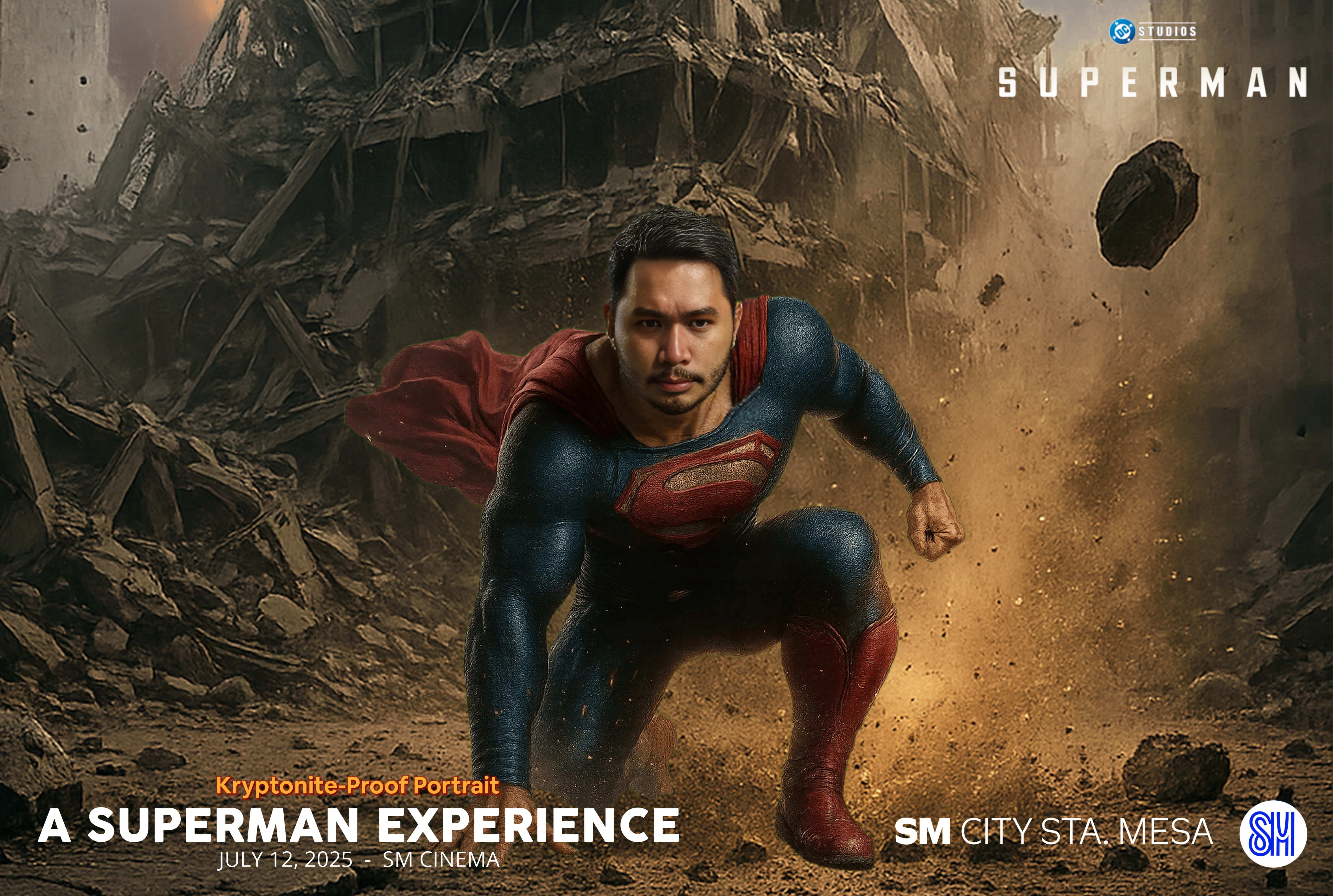 Superman AI photobooth experience at SM Cinema in SM City Sta. Mesa